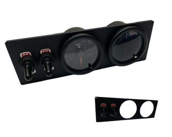 Universal Single DIN Dash Trim 52mm Dual Gauge Pod Mount W/Switches - Control