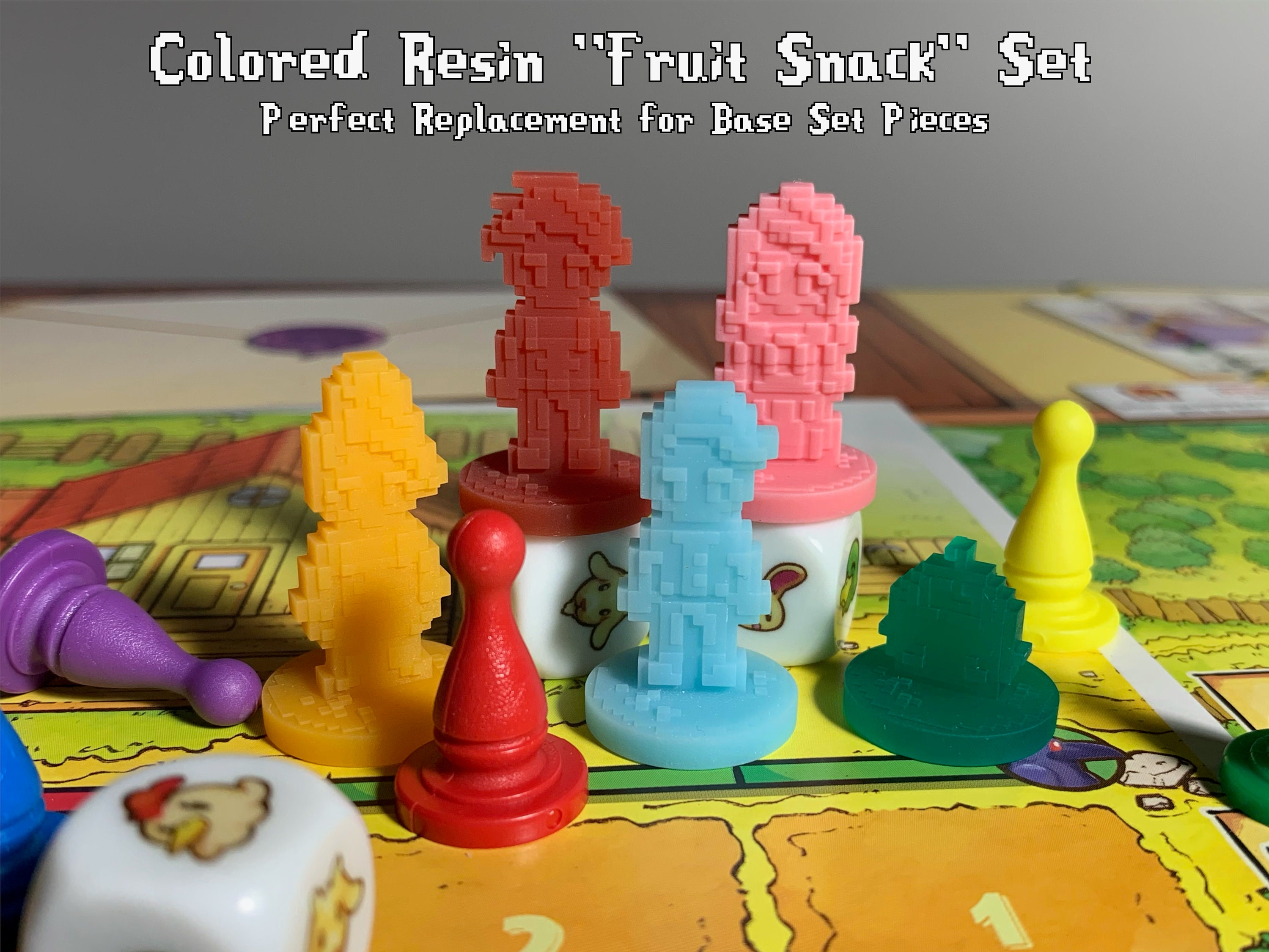NEW Set of 60 Standard Board Game Pawns Playing Pieces - 6 Colors