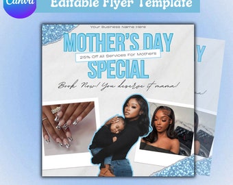 Mother's Day Booking Flyer, DIY Flyer Template Design, Book Now Flyer, May Appointment Flyer, Social Media Flyer Mothers Day Special