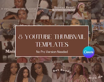 YouTube Thumbnail Templates: Editable Canva Designs