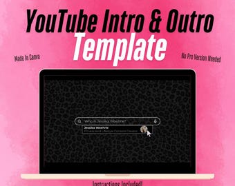 Customizable YouTube Intro & Outro Template (Digital Download)