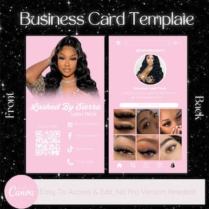 Carte de visite Instagram 2025, carte de visite IG, modèle de carte de visite bricolage canevas, carte de visite QR Code, carte de visite Instagram
