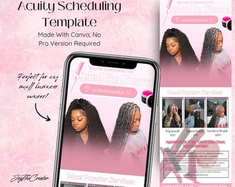 Hair Stylist Acuity Scheduling Canva Template