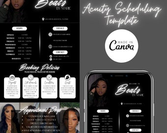 Acuity Scheduling Template, Makeup Artist Acuity Scheduling Template, MUA Acuity Scheduling Template, MUA Branding, MUA Website Template