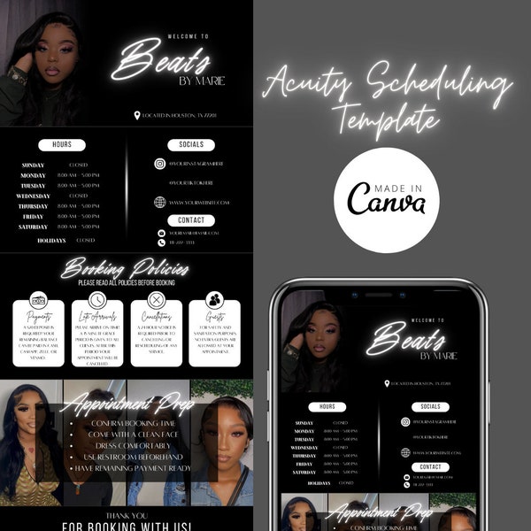 Acuity Scheduling Template, Makeup Artist Acuity Scheduling Template, MUA Acuity Scheduling Template, MUA Branding, MUA Website Template