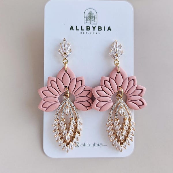 Handmade Polymer Clay Earrings for Women Lightweight Casual Minimalist Style Everyday Jewelry Gift Ideas for her| Freya