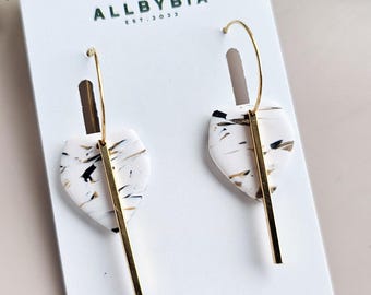 Handgefertigte Ohrringe aus Polymerclay für Damen – leichter, lässiger, minimalistischer Stil, Schmuck für jeden Tag, Geschenkidee für Ehefrau, Schwester, Freundin, Mutter