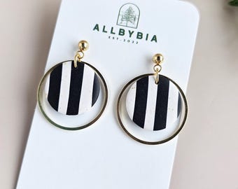 Handgemachte Polymer Clay Ohrringe für Frauen Leicht Casual Minimalist Stil Alltag Schmuck Geschenkideen für Frau Schwester Freund Mama Sie