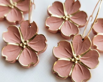 Floral earrings |CLAY EARRINGS| Polymer Clay Earring | Dangle Earrings | Handmade Earring | Lightweight Earrings| statement earrings