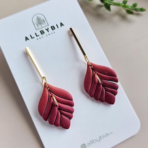 Ton Ohrringe, Herbst Kollektion, Polymer Ton Ohrringe, Herbst farbige Ohrringe, handgemachte Ohrringe, leichte Ohrringe, Statement Ohrringe,