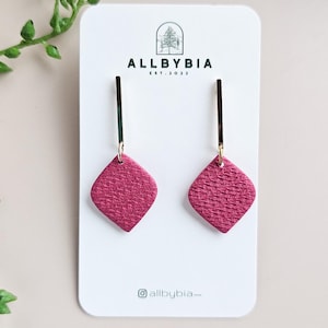 Handgemachte Polymer Clay Ohrringe: 18K vergoldet, sehr leicht