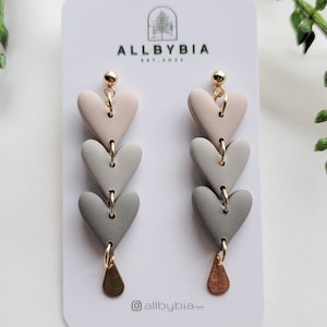 Earthy tones, polymer clay earrings, Clay earrings, Dangle earrings, Statement earrings, lightweight earrings, gift for her