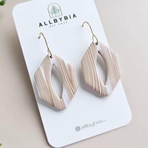 Latte Clay Earrings| Polymer Clay Earrings | Dangle drop Earrings | Handmade Earrings| Lightweight Earrings | statement Earrings