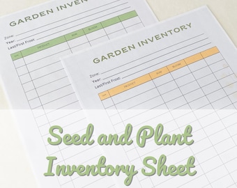 Garden Planning + Seed and Plant Inventory Sheet | Digital