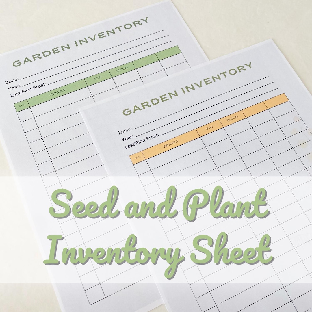 Garden Planning + Seed and Plant Inventory Sheet | Digital - Etsy