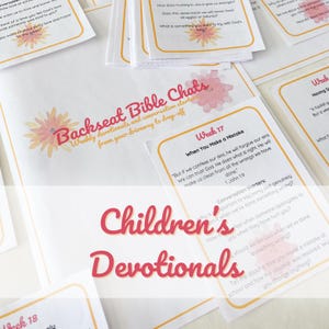 Kids Bible Conversation Cards | 36 School Year Devotionals | Digital Download