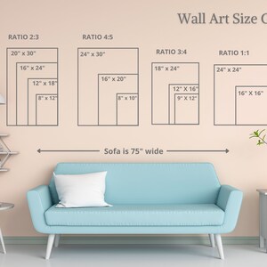 Wall Art Size Guide Wall Size Comparison Chart Print Size - Etsy