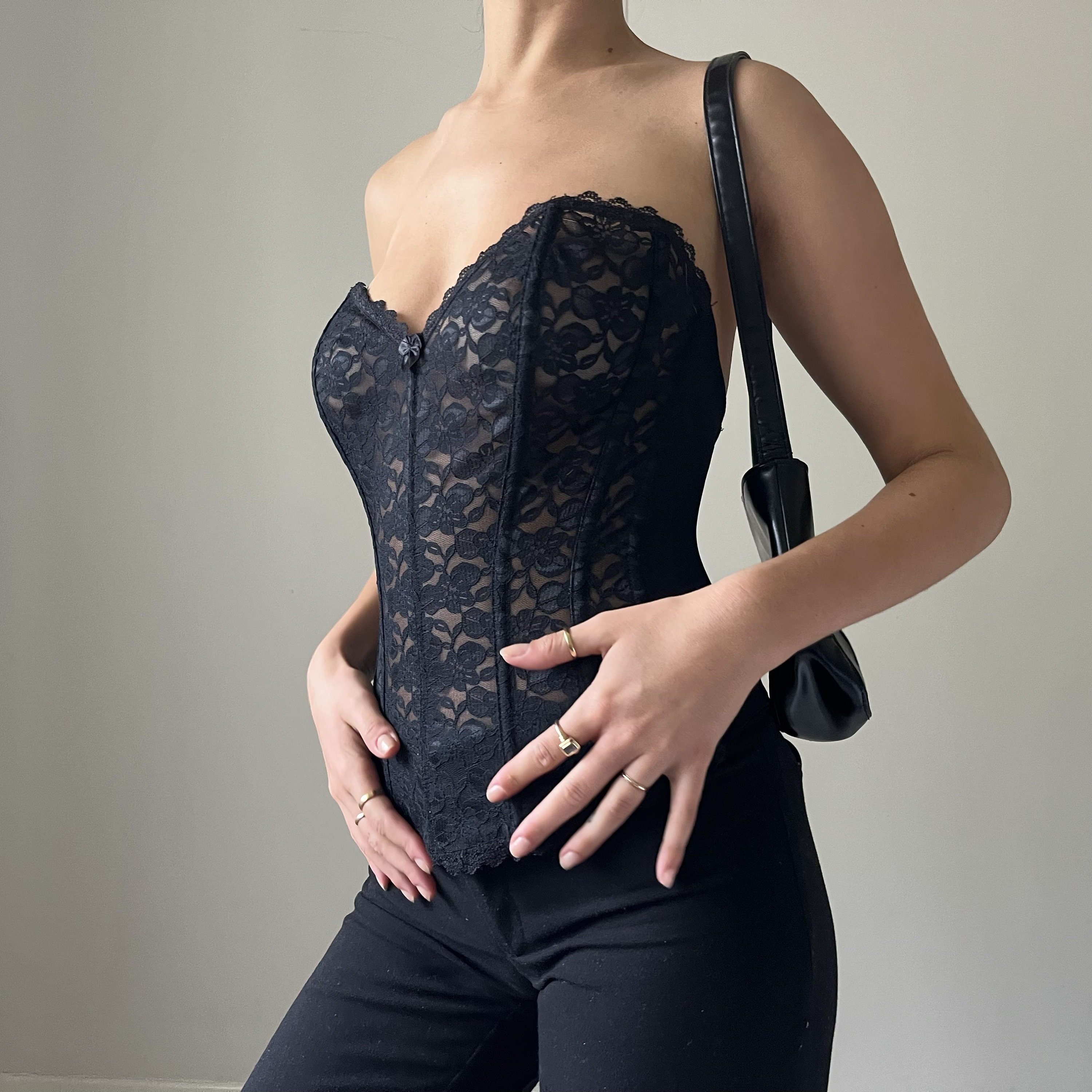 Black Strapless Corset Bustier /black Sleeve Corset Bustier /business Woman  Office Bustier / Corset Bustier With Different Sleeve Options 