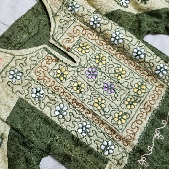 Vintage handmade Egyptian embroidered maxi dress … - image 5