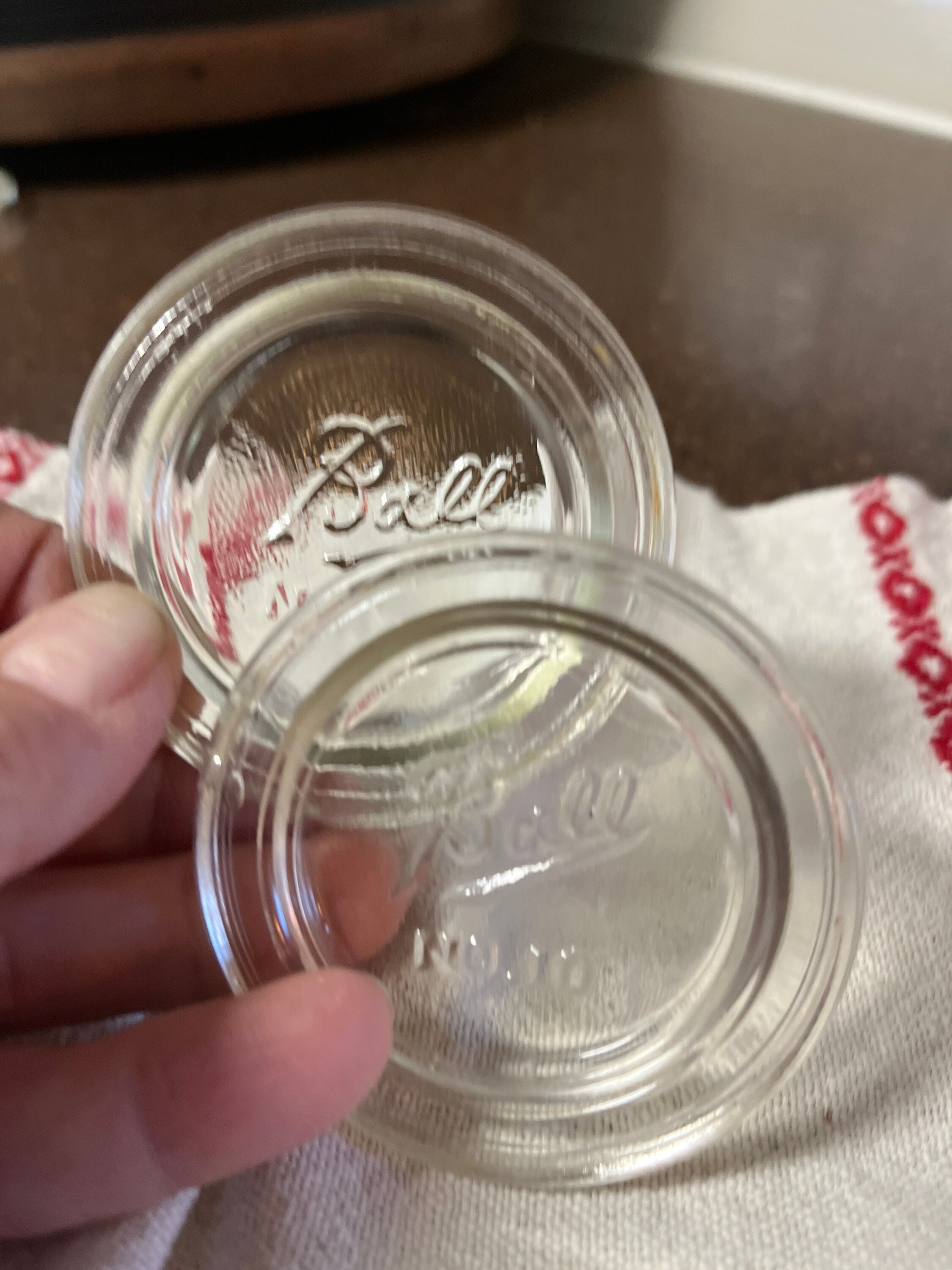 Lot of 2 Glass No 10 Ball Jar Lids Etsy