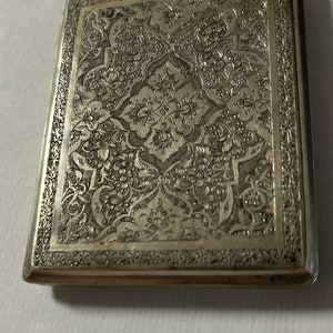 Beautifully Engraved Antique Silver Cigarette Case