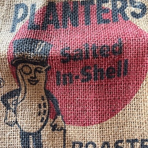 Mr Peanut Burlap Bag - Etsy