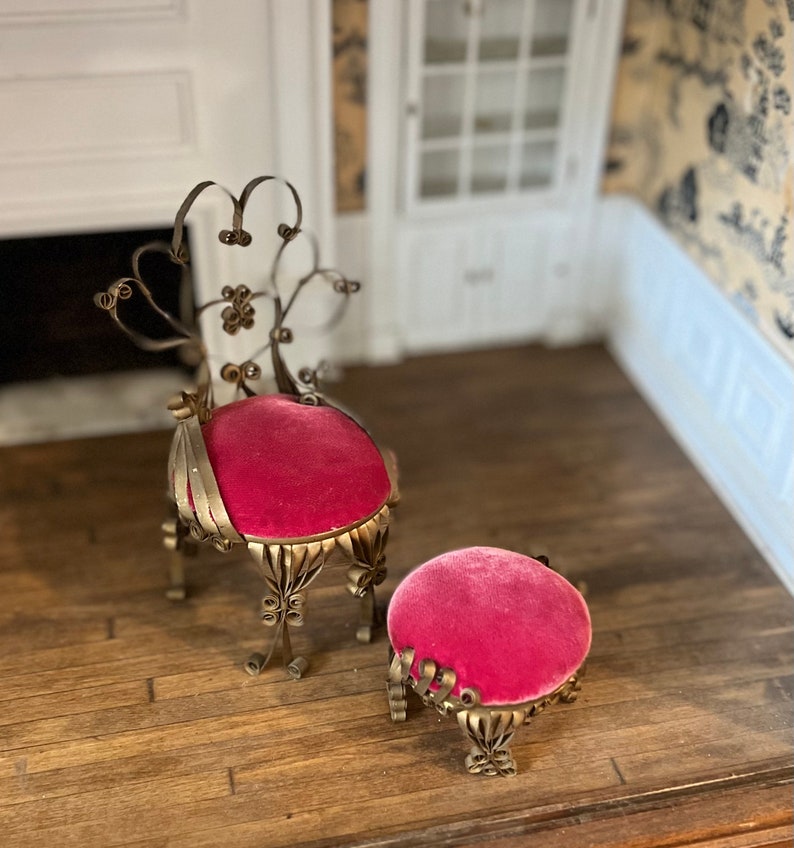 Tin Can Doll Furniture With Beautiful Velvet Cushions. Vintage Etsy