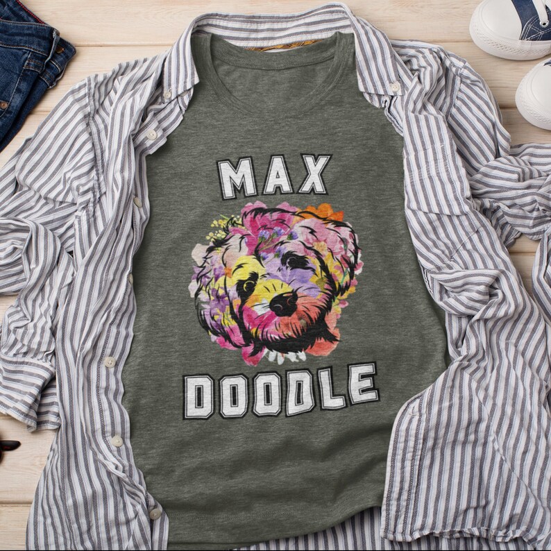 Custom Doodle Mom Shirt, Personalized Doodle Dog T Shirt, Wildflower ...