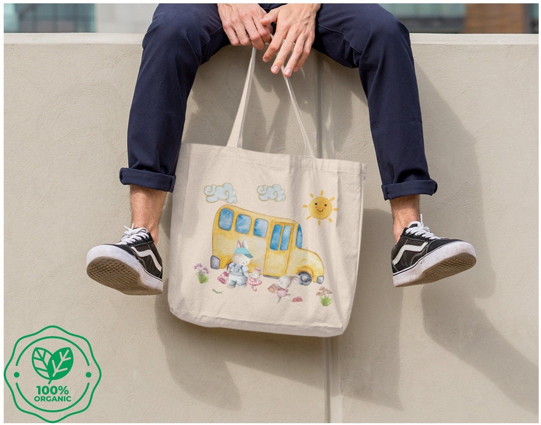 Organic Teacher Tote Bag With Pockets for Women, Back to School Tote ...