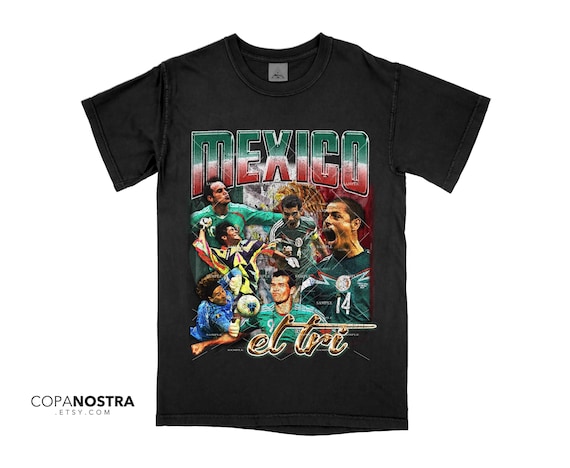 Vintage Mexico Soccer Team T-Shirt: Blanco, Marquez, Campos