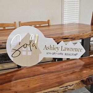 Personalized Key Just Sold Sign for Realtor