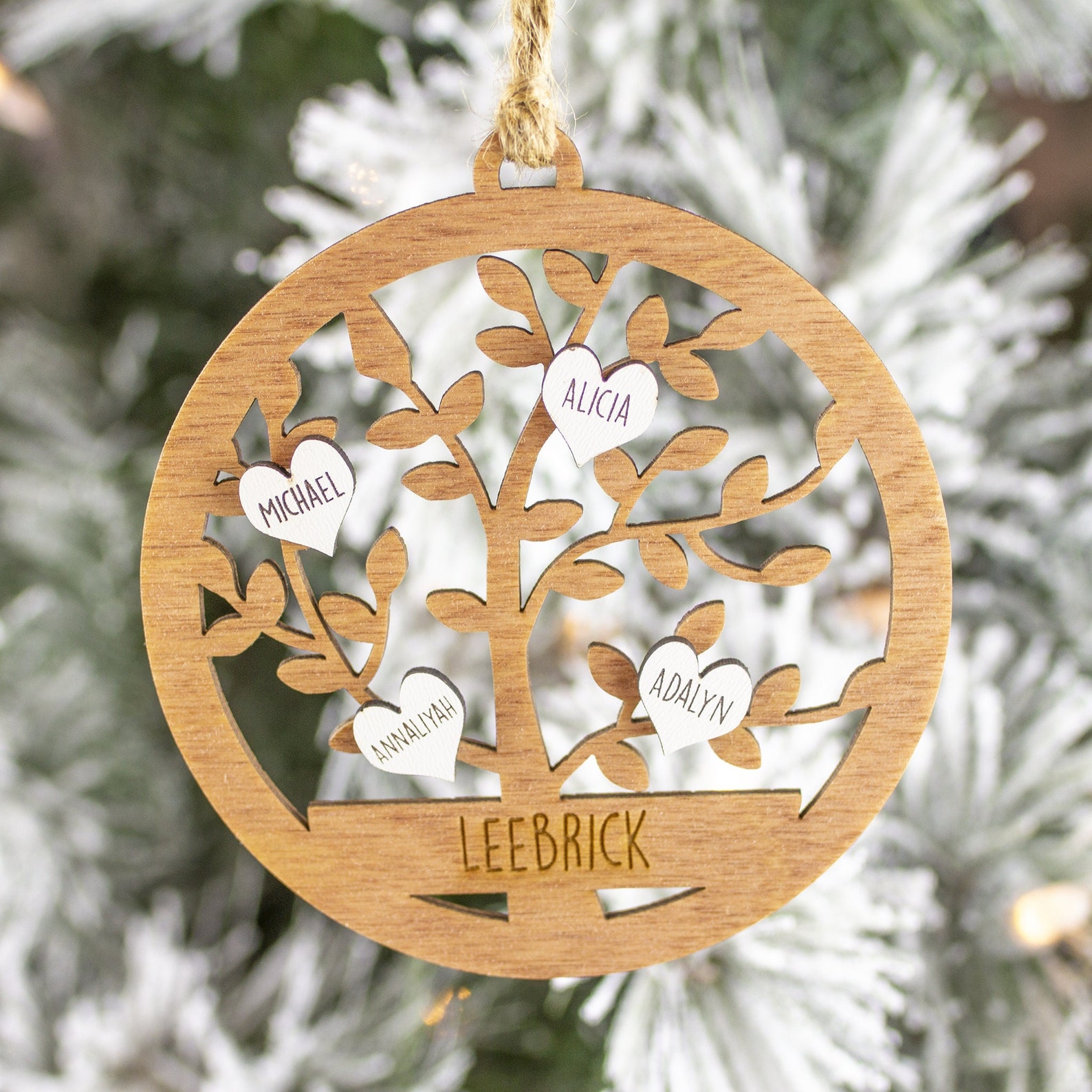 Personalized Family Christmas Ornaments Personalized Etsy