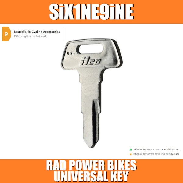 Clé de batterie de rechange universelle pour vélos électriques RAD - Rad Power Bikes • Rover City Mini Expand Wagon Mission Runner