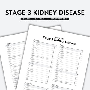 Stage 3 Kidney Disease, Kidney Disease Diet, Renal Diet, Kidney Food List, Kidney Friendly Food, Food List, Chronic Illness, Grocery List