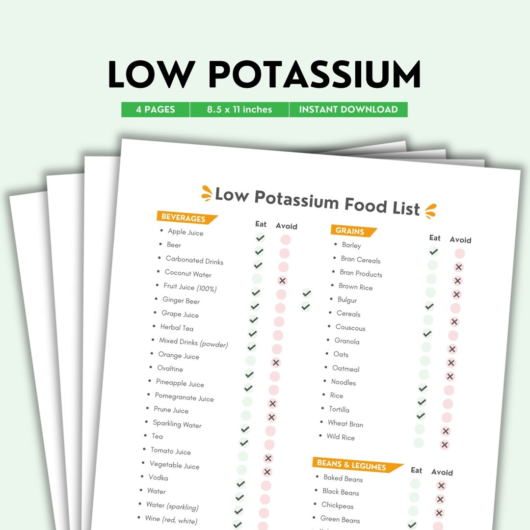 Low Potassium, Food List, Kidney Disease, Renal Diet, Chronic Illness ...