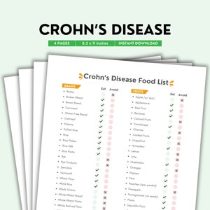Crohns Disease, Chronic Illness, Chronic Awareness, Anti Inflammatory, Chronic Pain, Food List, Low Fiber, Grocery List, Chron&#39;s Diet PDF