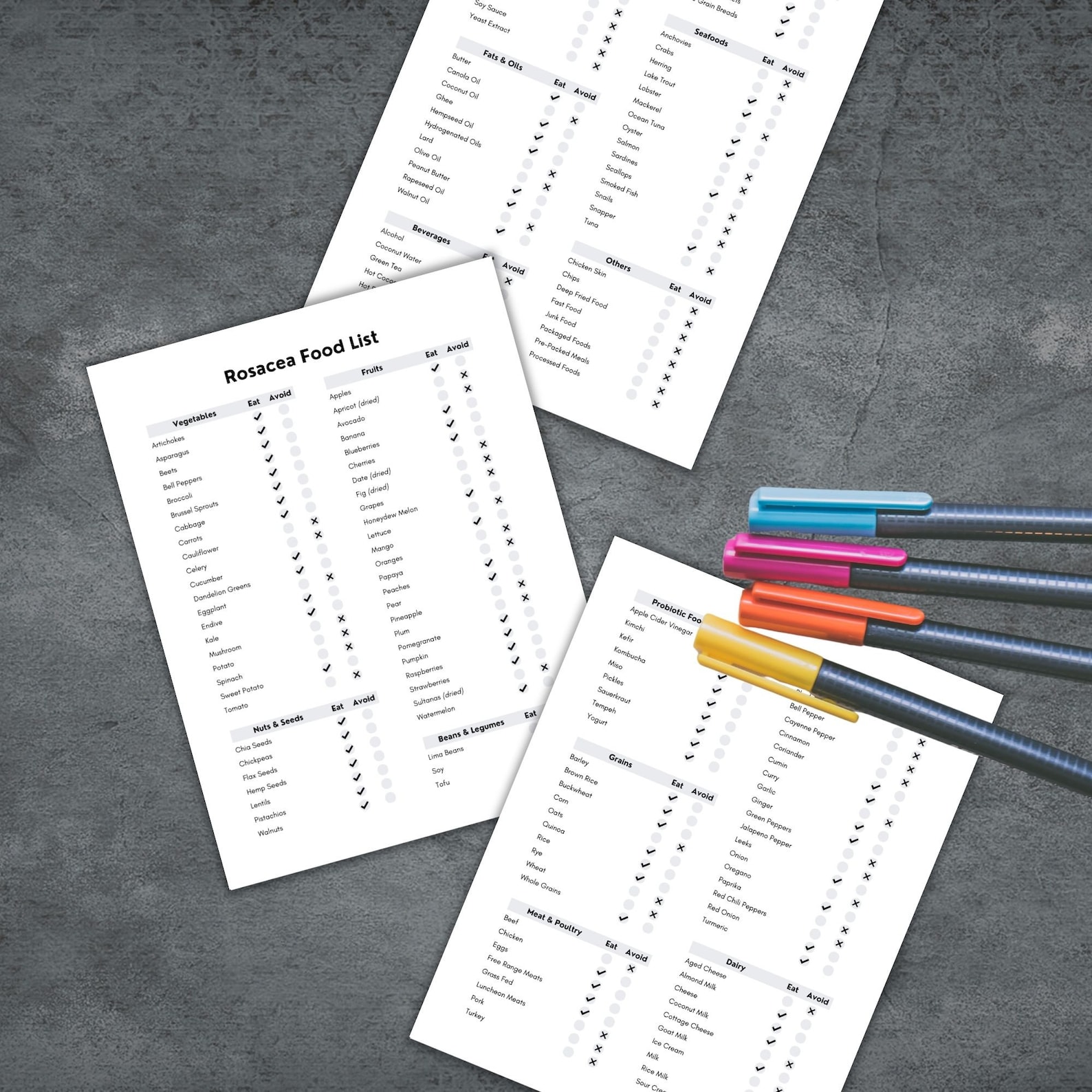 Rosacea Diet, Food List, Foods for Rosacea, Rosacea Nutrition, Rosacea