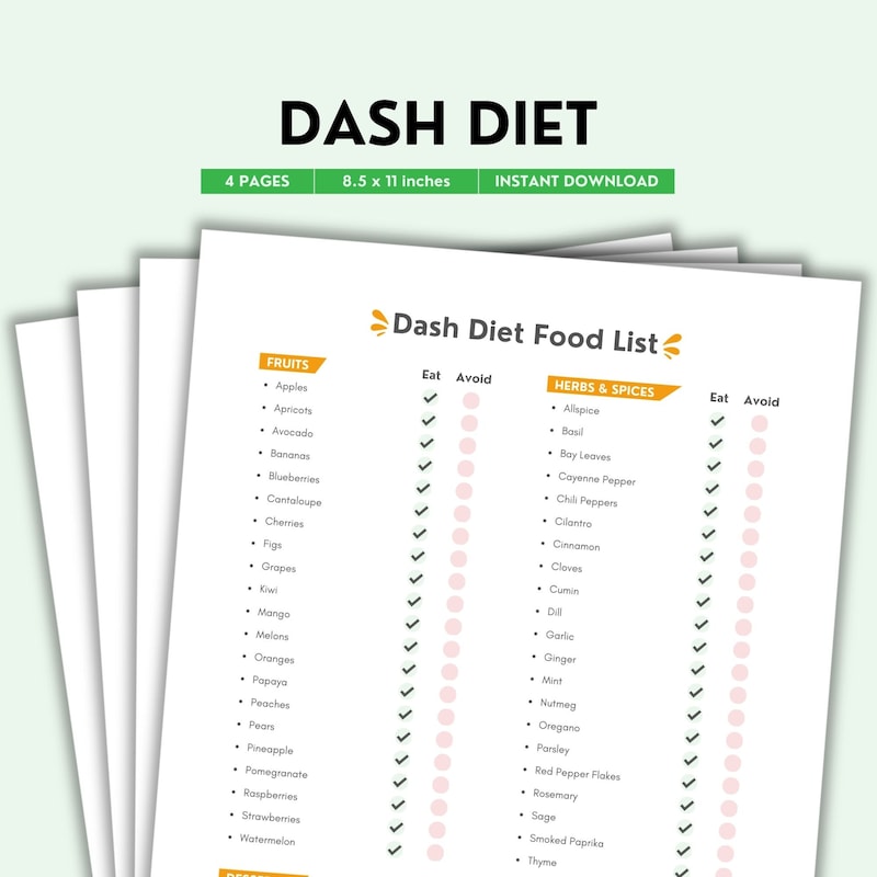 Dash Diet Printable Etsy - Il 800x800.6288085265 S180 