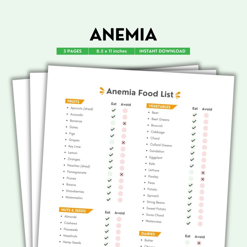 Anemia, Sickle Cell Anemia, Food List, Iron Deficiency, Chronic Illness ...
