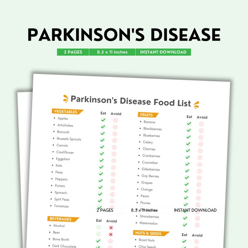 Parkinson's Disease, Food List, Shopping List, Food Guide, Foods to Eat ...