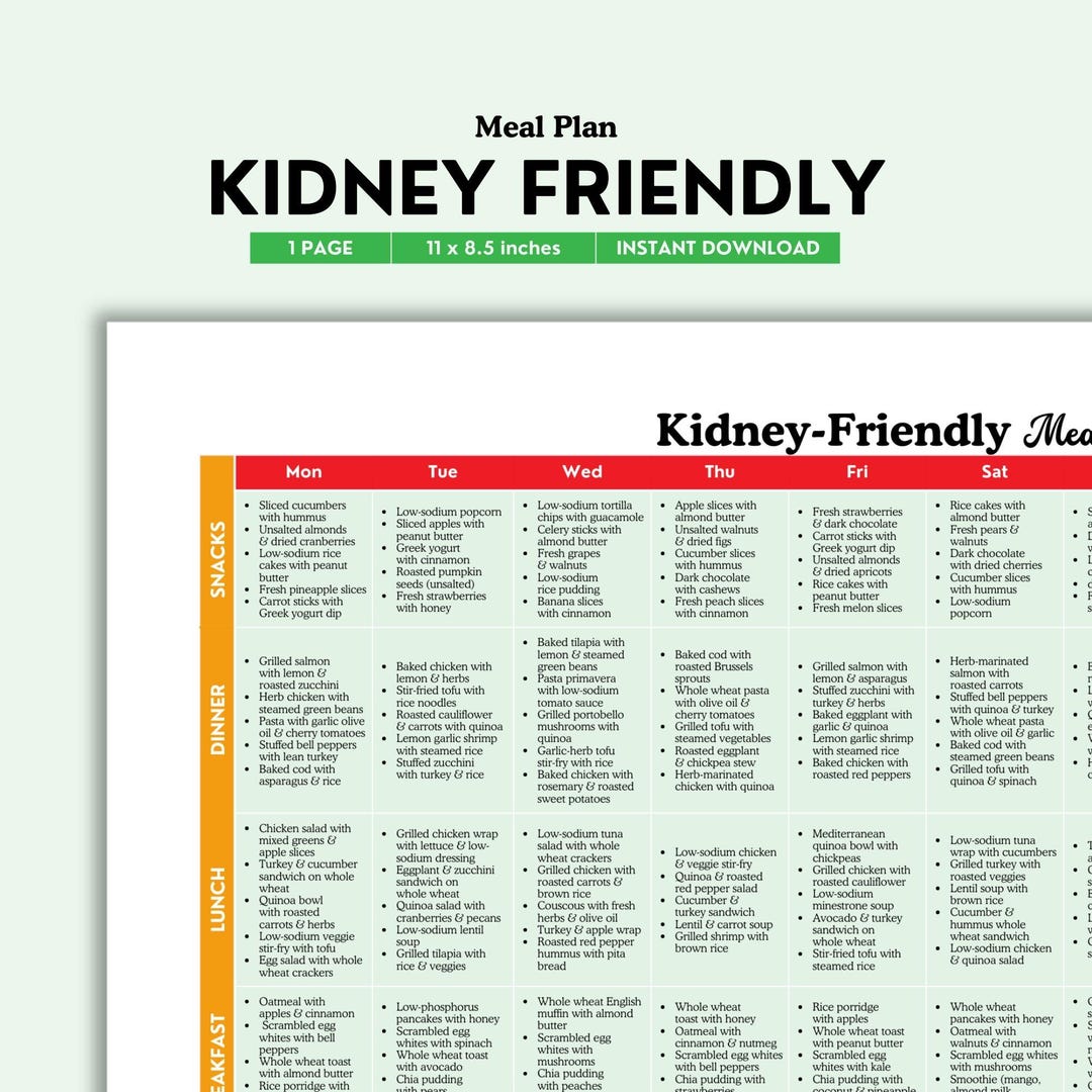 Kidney Meal Plan Kidney Disease Renal Diet Kidney Friendly Food kidney-meal-plan-kidney-disease-renal-diet-kidney-friendly-food