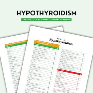 Hypothyroidism Food List: Thyroid-Friendly Diet Guide (PDF File)