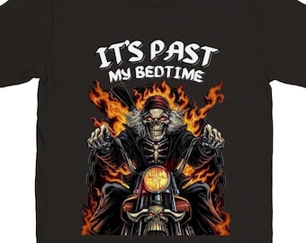 It's Past My Bedtime Funny Shirt, Hard Skeleton Meme Shirt, Gag Gifts, Ironic, T-Shirt