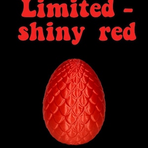 Oeuf imprimé en 3D avec Flexi Dragon Mini : de beaux cadeaux ! Oeufs de Pâques Limited - Shiny Red
