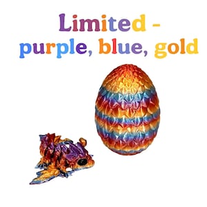 Oeuf imprimé en 3D avec Flexi Dragon Mini : de beaux cadeaux ! Oeufs de Pâques Lmtd-purp,blue,gold