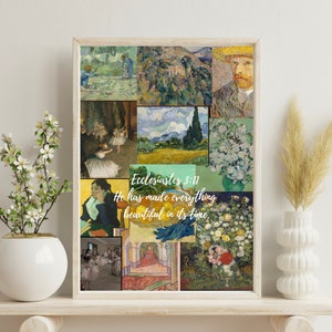 Van Gogh Printable Wall Art Collage | Vintage Home Decor | Digital Download | Classical Art Enthusiast Gift