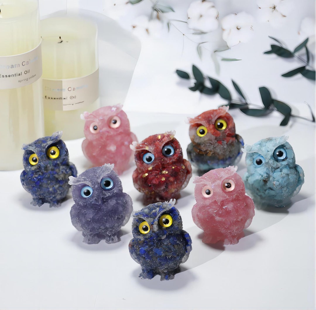 35 Crystal Owls Crystal Resin Owl Crystal Owl Carving Etsy