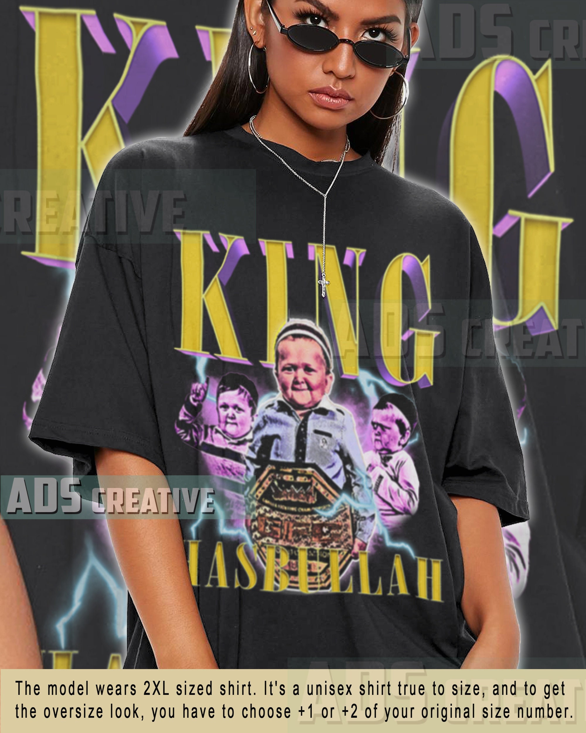 Discover Limited king hasbulla Vintage 90s Grapic Tee horror movie Tshirt