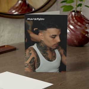 Rauw Alejandro-wenskaart, Rauw Alejandro-kerstkaart, kerstkaart, Rauw Alejandro, kerstcadeau