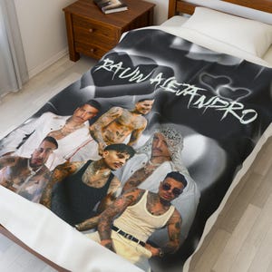 Custom Plush Blanket, Rauw Alejandro Blanket, Rauw Alejandro Gifts, Puerto Rican Celebrity